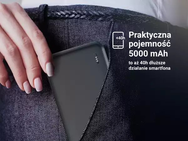 +40 godzin działania dzięki szybkiemu ładowaniu powerbanku