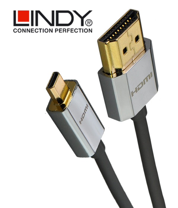 Kabel HDMI Micro - HDMI 1m srebrny (41681) – Wysoka jakość połączenia