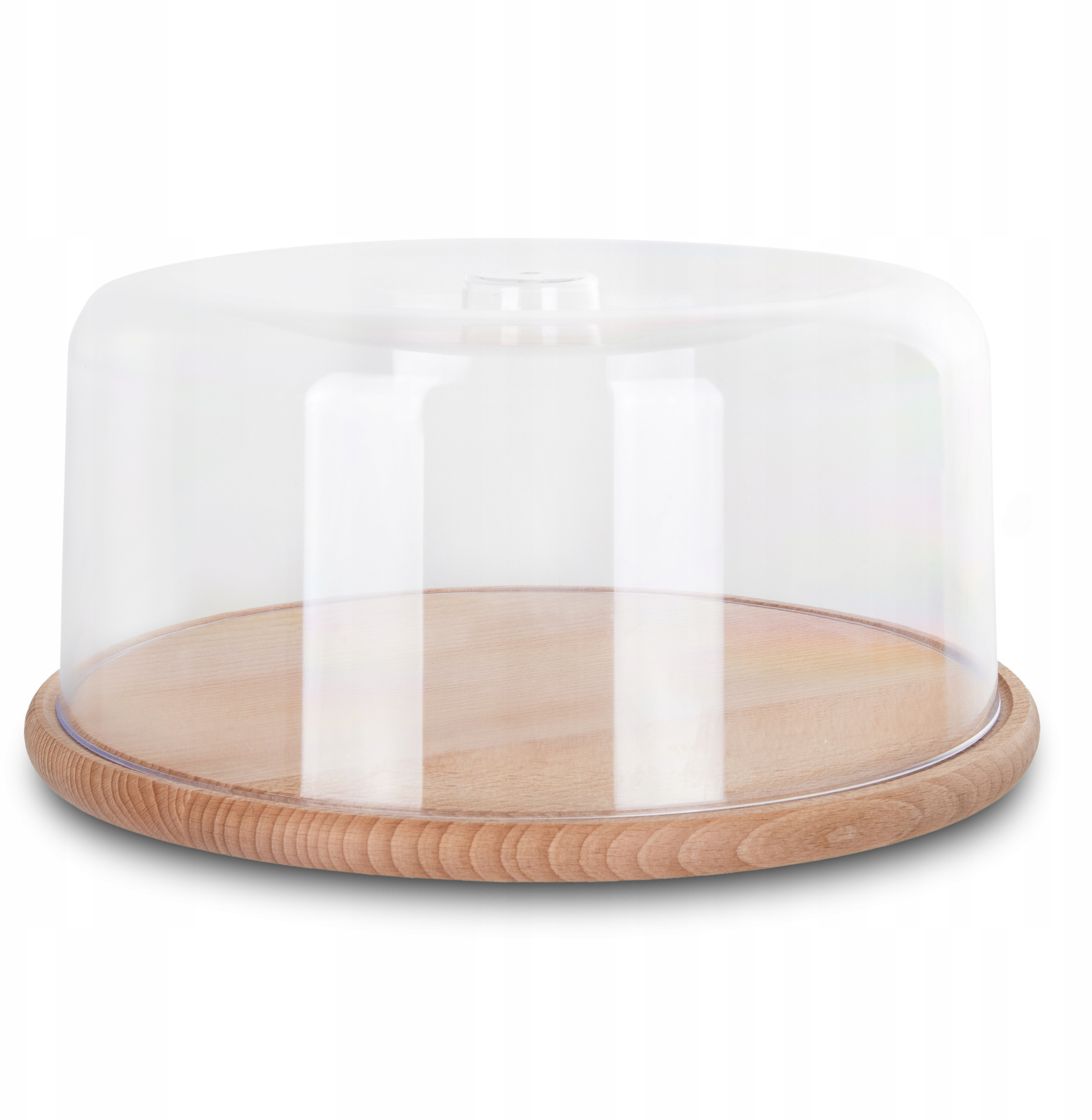 Patera drewniana z kloszem Practic – Elegancja na Twoim stole