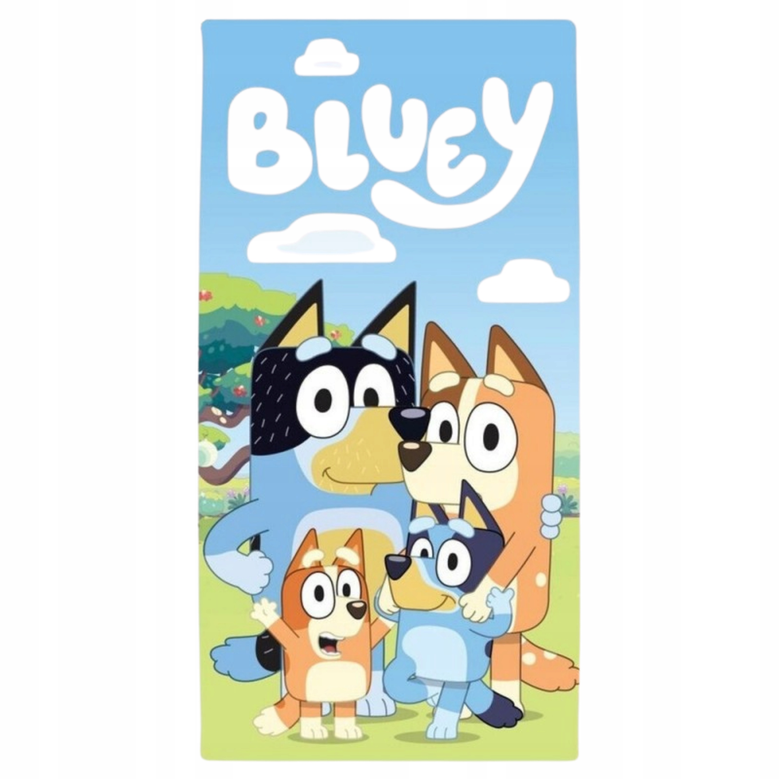 Oryginalny motyw z ulubionymi bohaterami: Bluey, Bingo, Mama i Tata