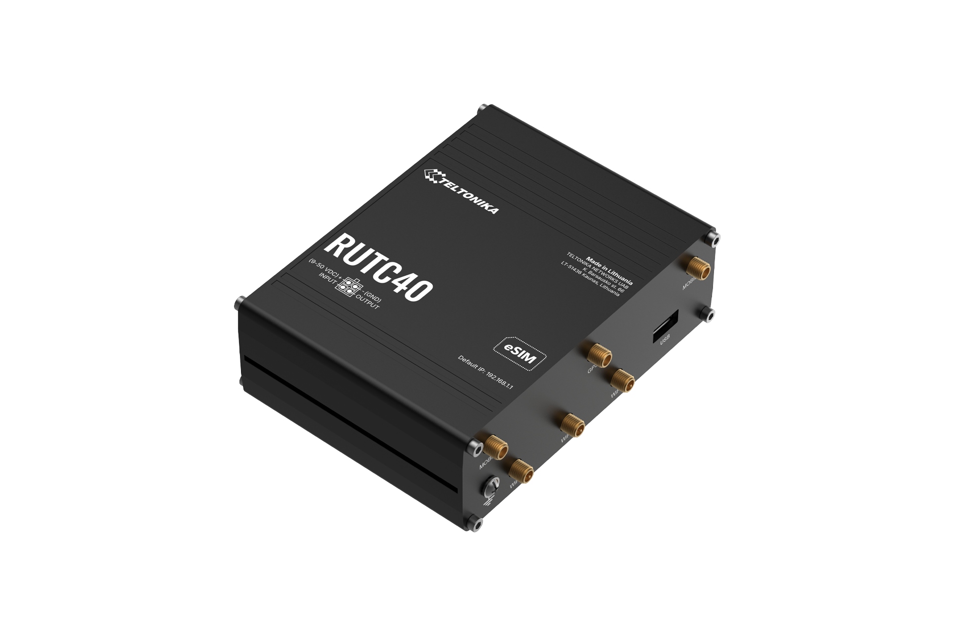 Промышленный роутер Teltonika RUTC40 4G LTE Cat 4 WiFi 6 Docker (RUTC40000000)