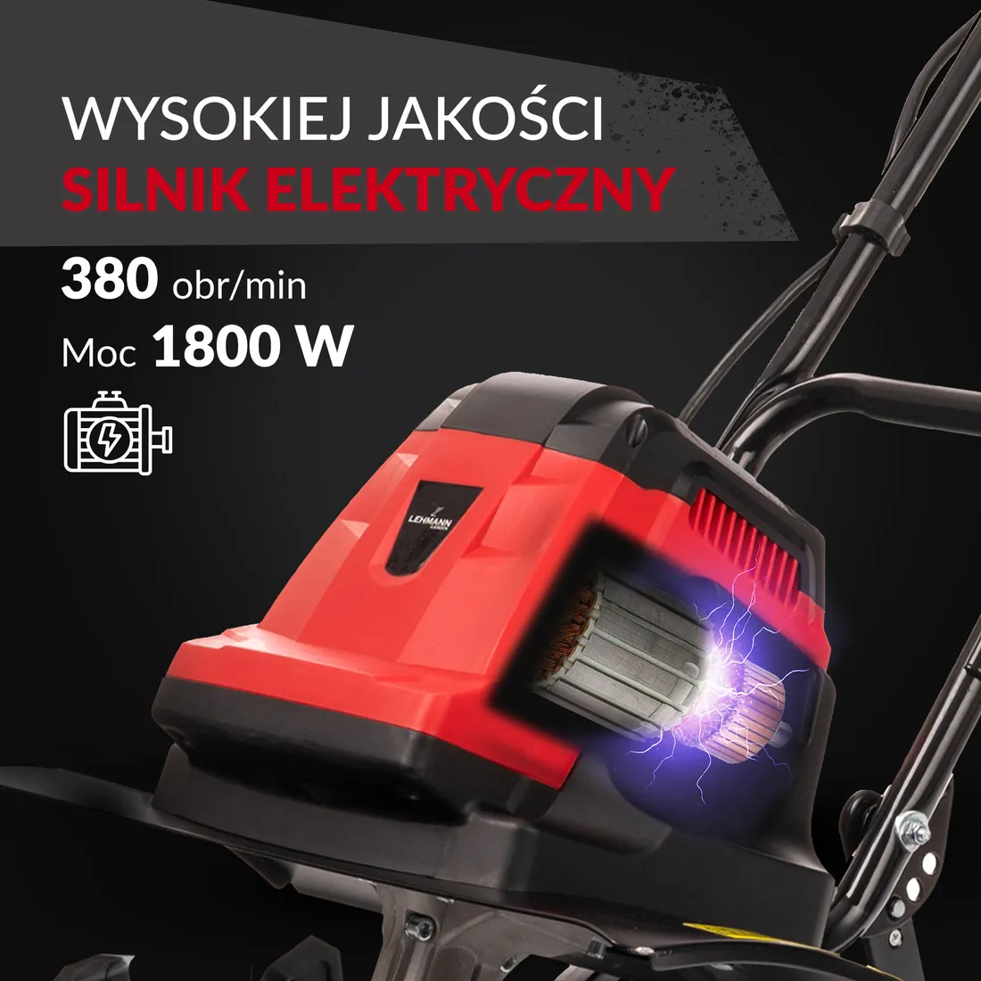 Mocny silnik 1800 W – efektywne przekopywanie twardej gleby