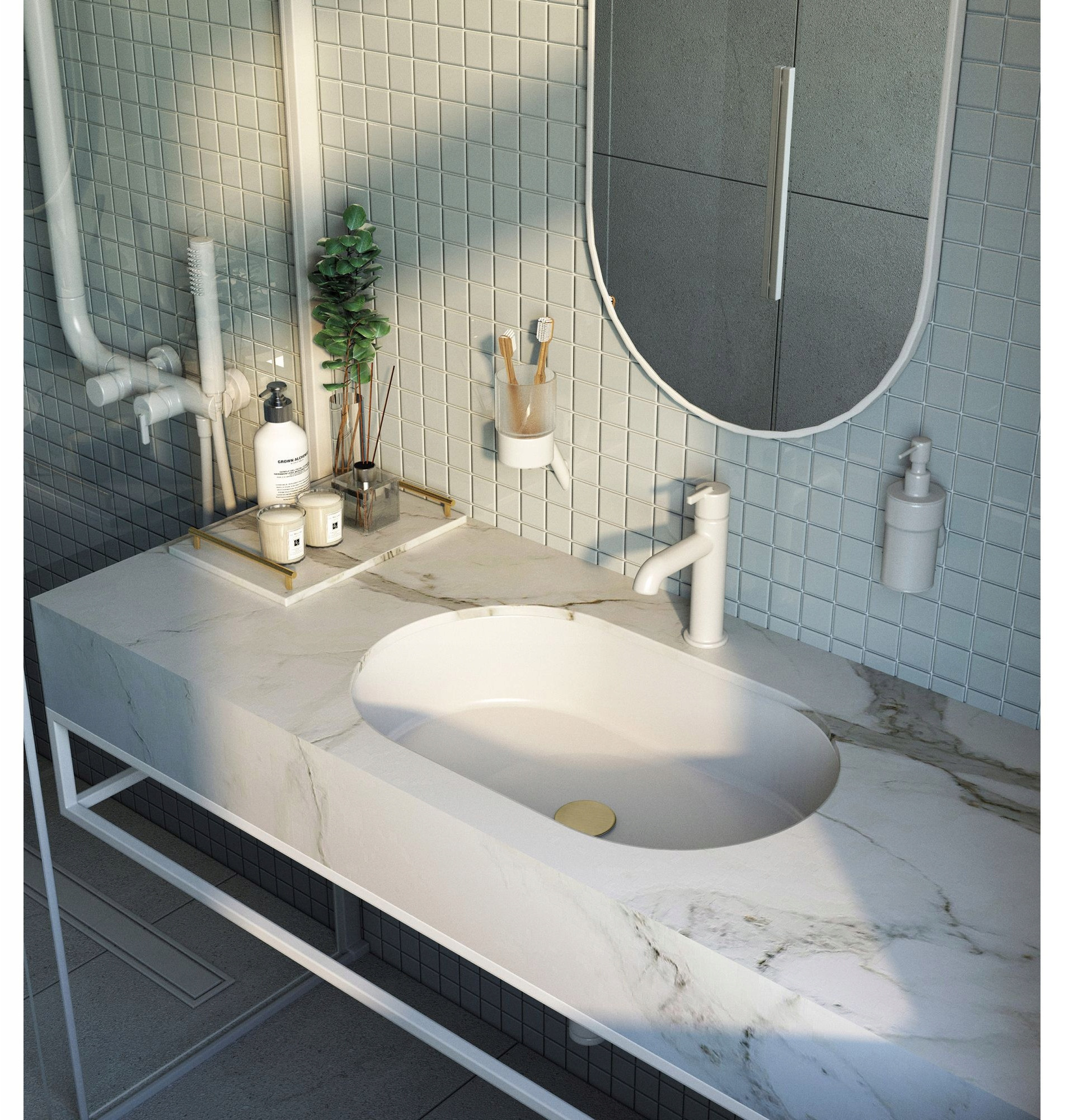 Umywalka Deante Umywalka granitowa podblatowa/wpuszczana owalna – Elegancja i funkcjonalność w Twojej łazience