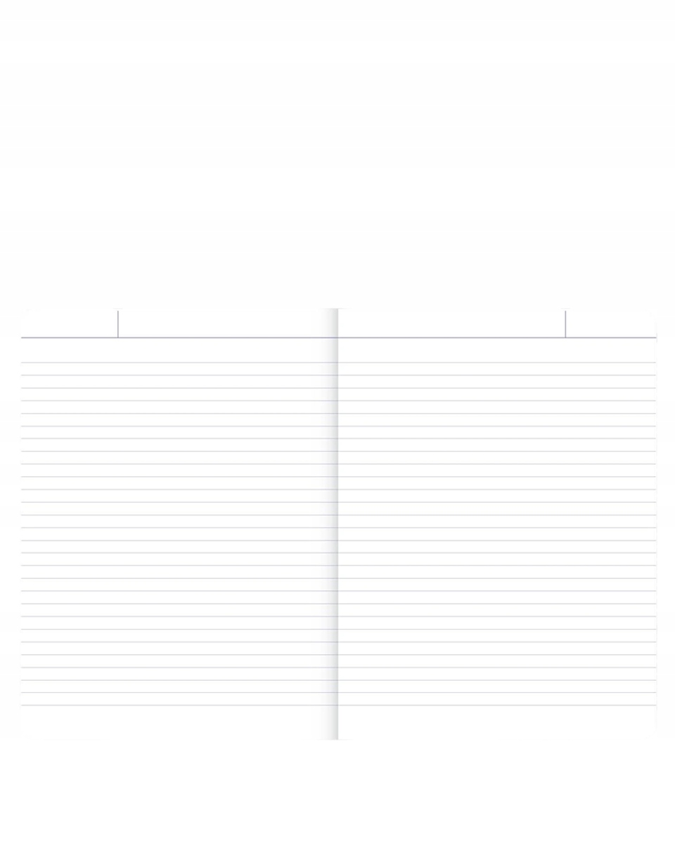 Przejrzyste wnętrze z 80 kartkami w linie