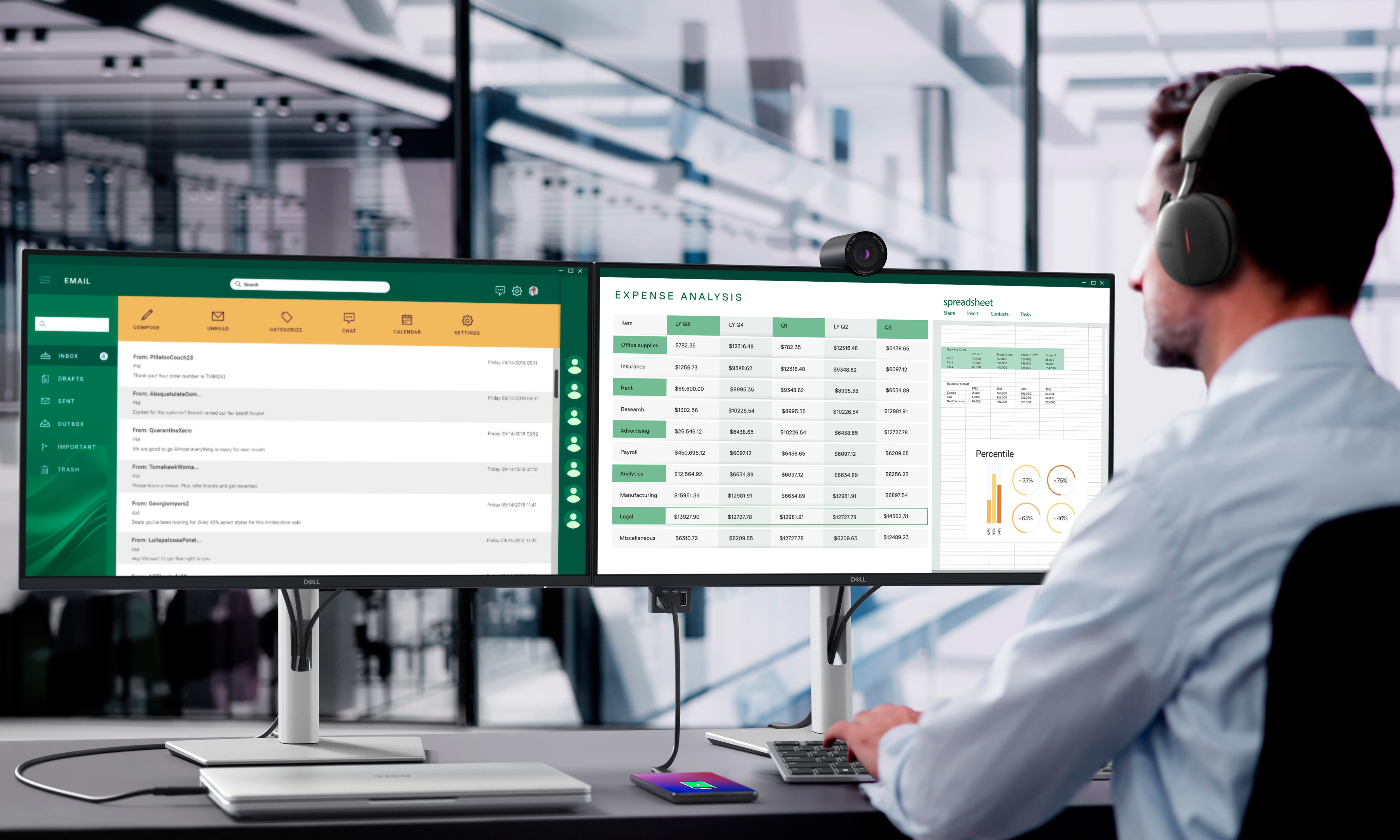 Wysoka rozdzielczość 2560 x 1440 dla doskonałej jakości obrazu