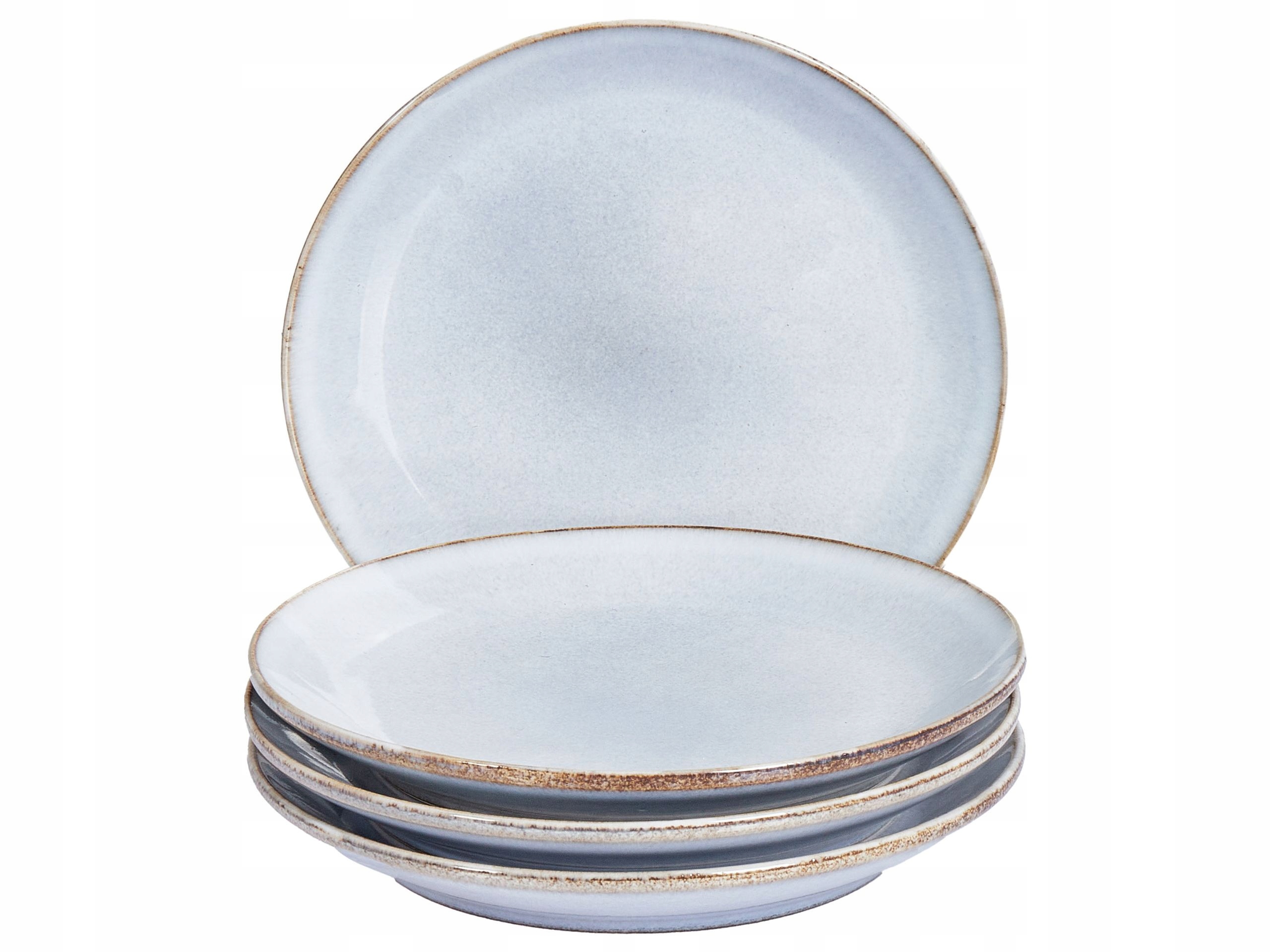 Zestaw 4 małych talerzy ceramicznych błękitnych JUNIPER – Elegancja na Twoim stole