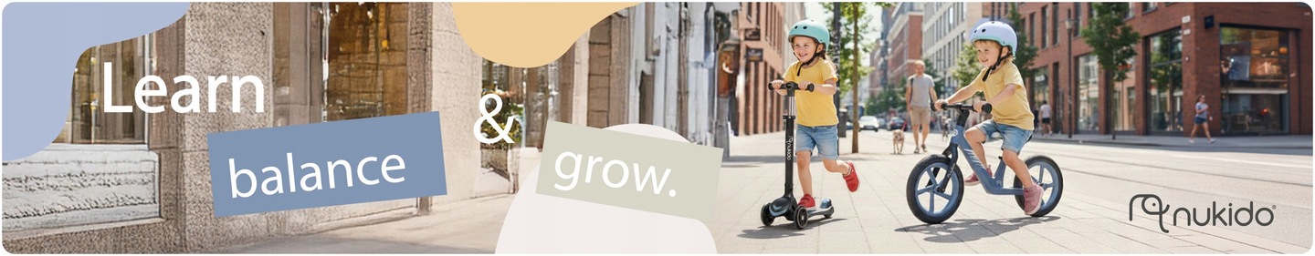 Hulajnoga trójkołowa dla dzieci balansowa z siedziskiem Nukido Flippo - czarna