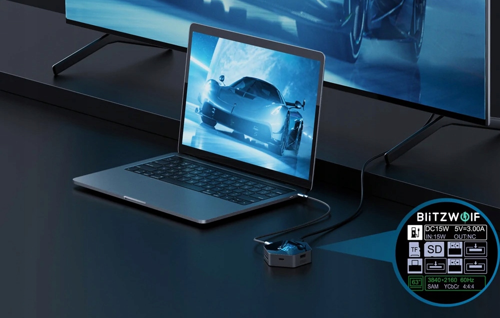 Transfer danych i multimedia w jakości 4K 60 Hz