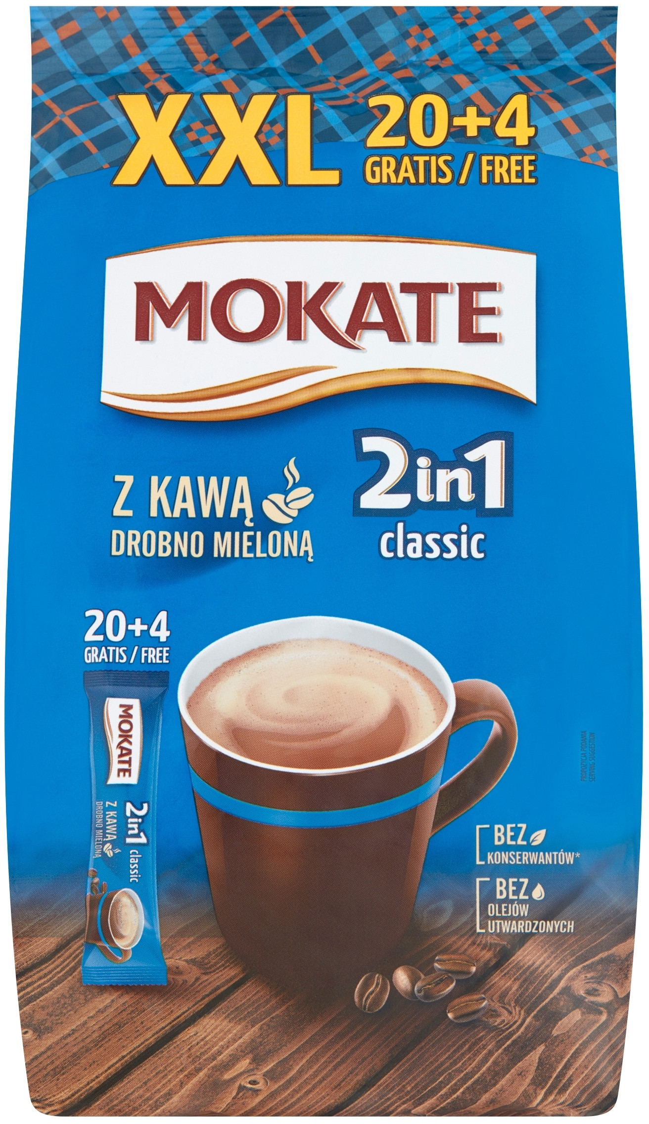 Kawa MOKATE 2w1 w saszetkach 8g x 24 szt – Doskonały napój kawowy na każdą porę dnia