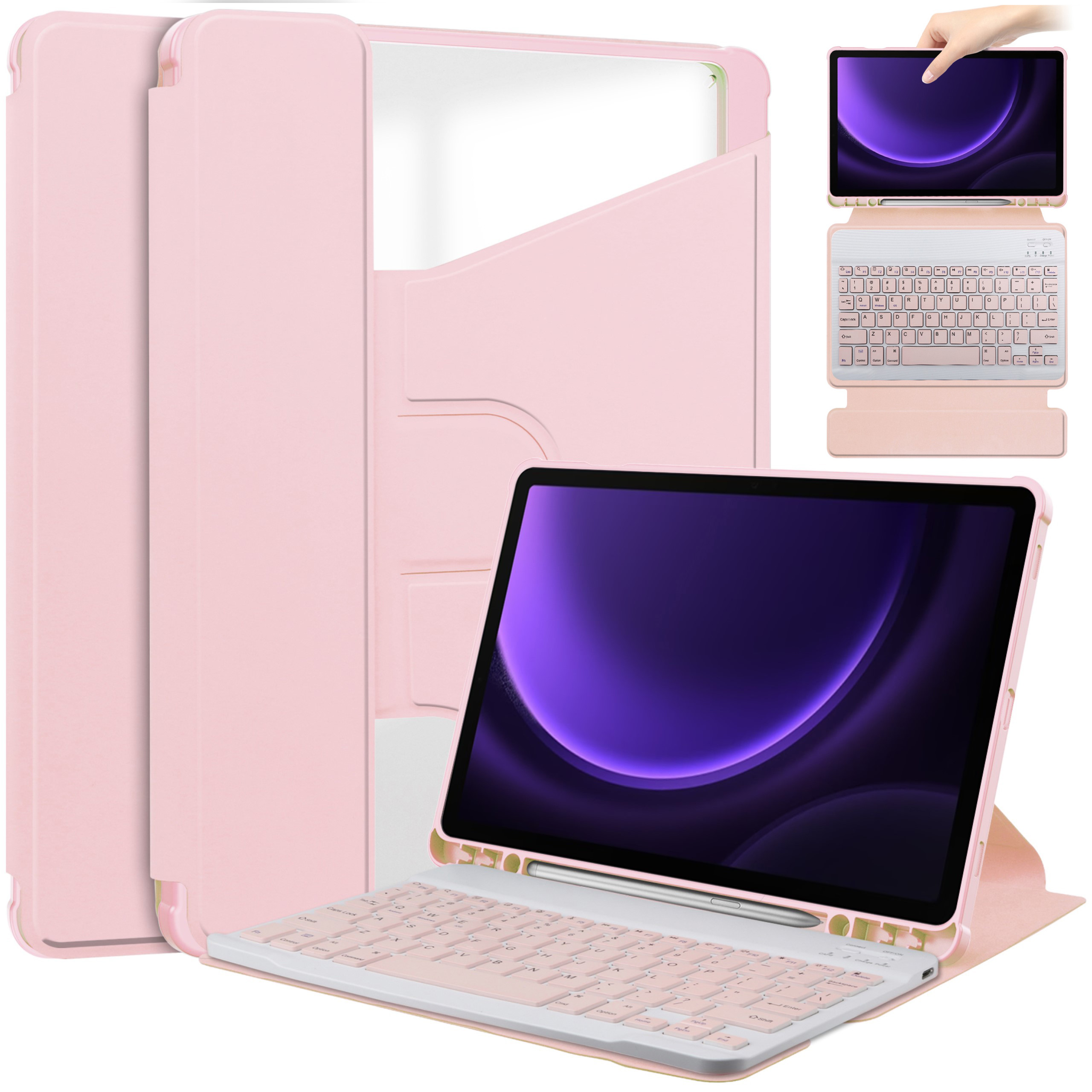Etui 360 z klawiaturą do Samsung Galaxy Tab S9/S10 FE 10.9 – Wygodne i stylowe rozwiązanie