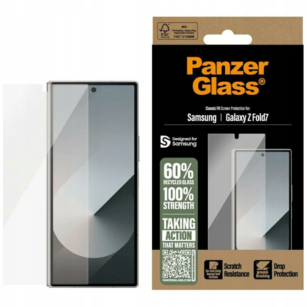 Szkło hartowane PanzerGlass Classic Fit do Samsung Galaxy Z Fold7 – Ochrona na najwyższym poziomie