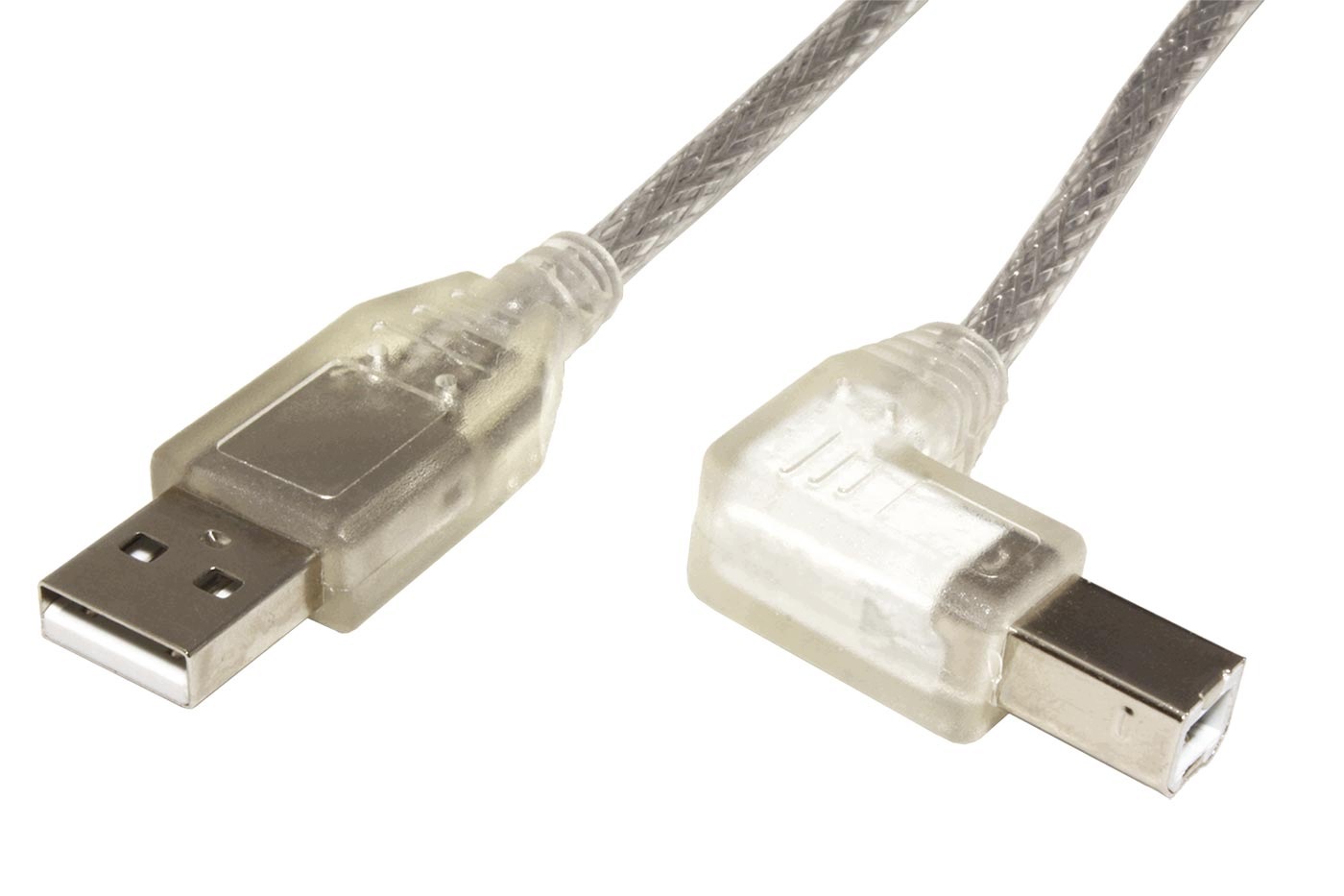 Wtyczka USB-B ustawiona pod kątem – wygoda w użytkowaniu