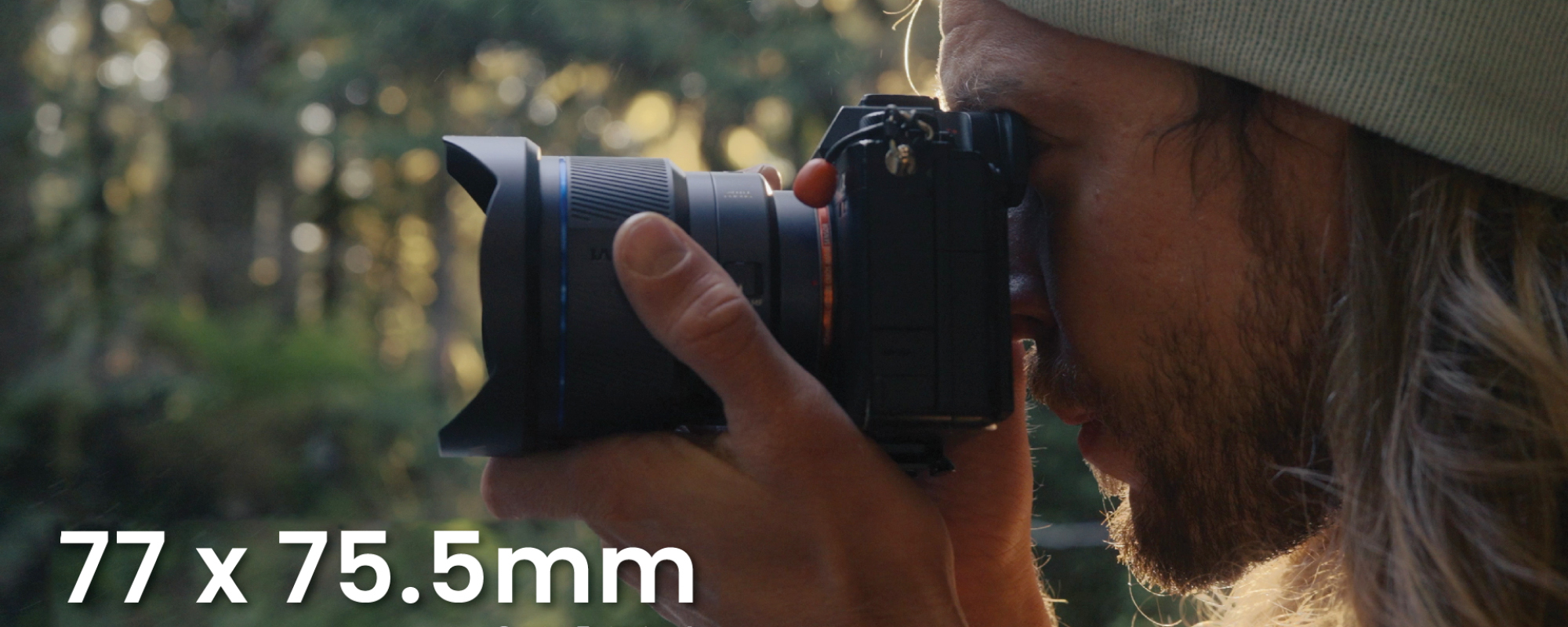 Obiektyw Laowa 12 mm f/2,8 Lite Zero-D FF z AF - Nikon Z - informacja o wymiarach 77 na 75,5 mm