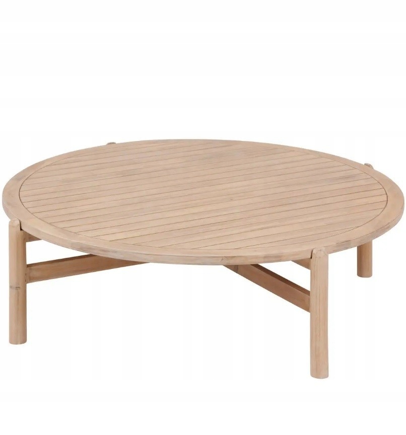 DLGTP Stolik kawowy z drewna akacji DEONA – Elegancja i funkcjonalność w Twoim ogrodzie