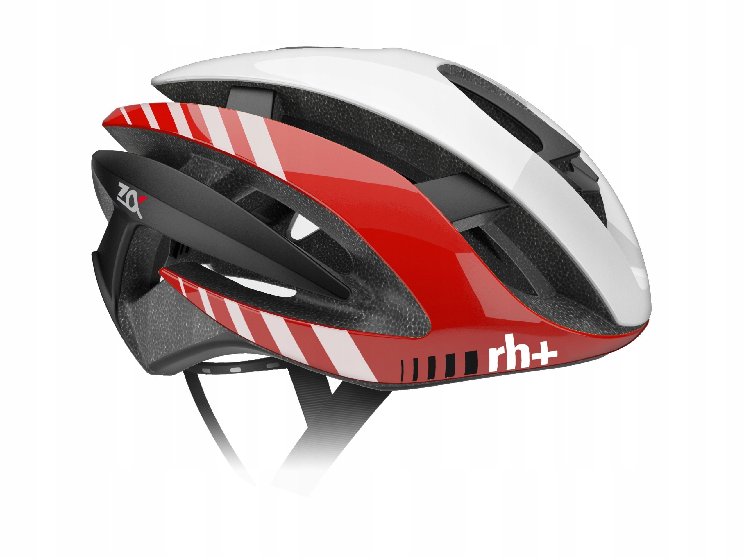 Kask rowerowy zeroRH+ Z Alpha SHINY WHITE/SHINY RED MAT L/XL