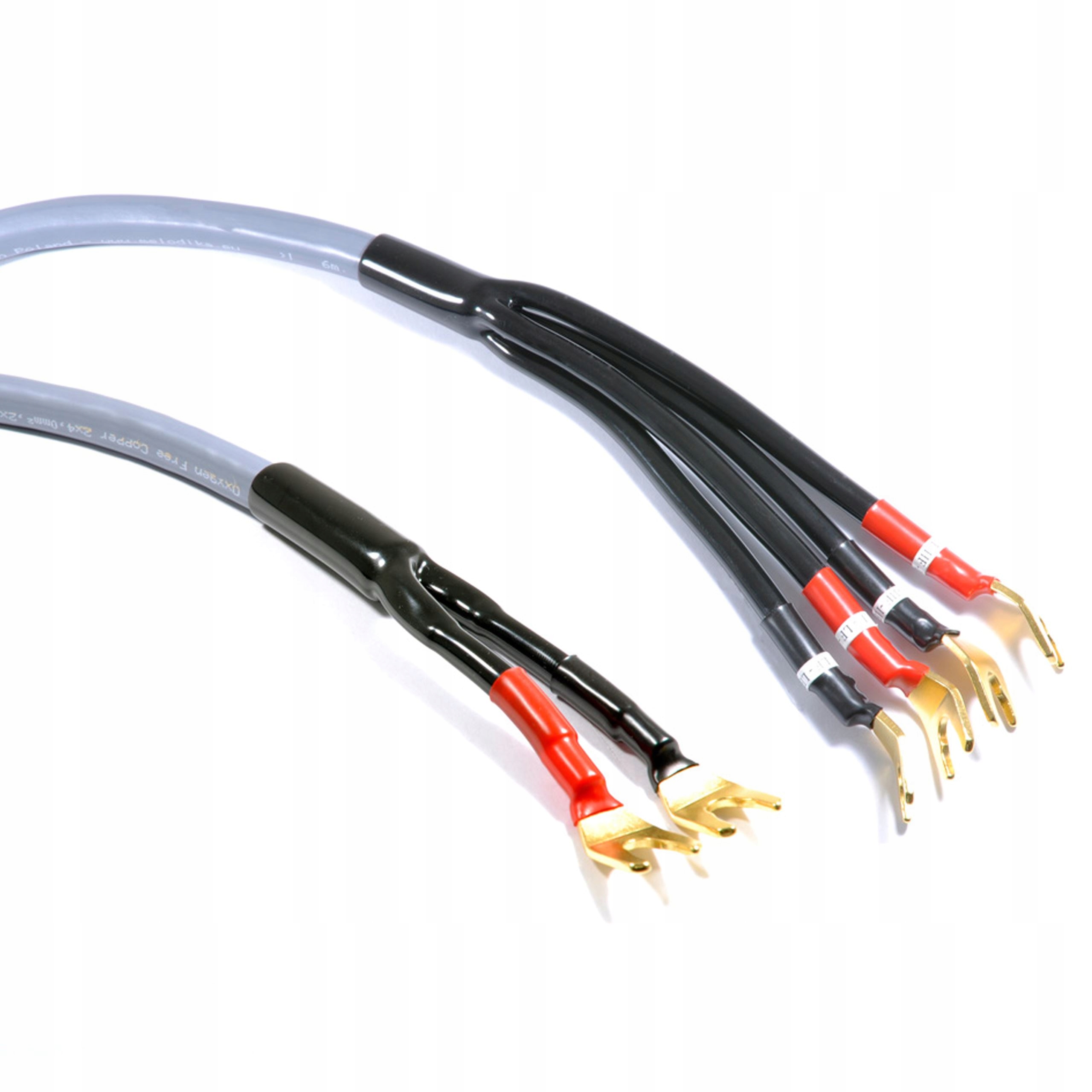 Widły 3m szary – Wysokiej jakości kabel głośnikowy bi-wiring
