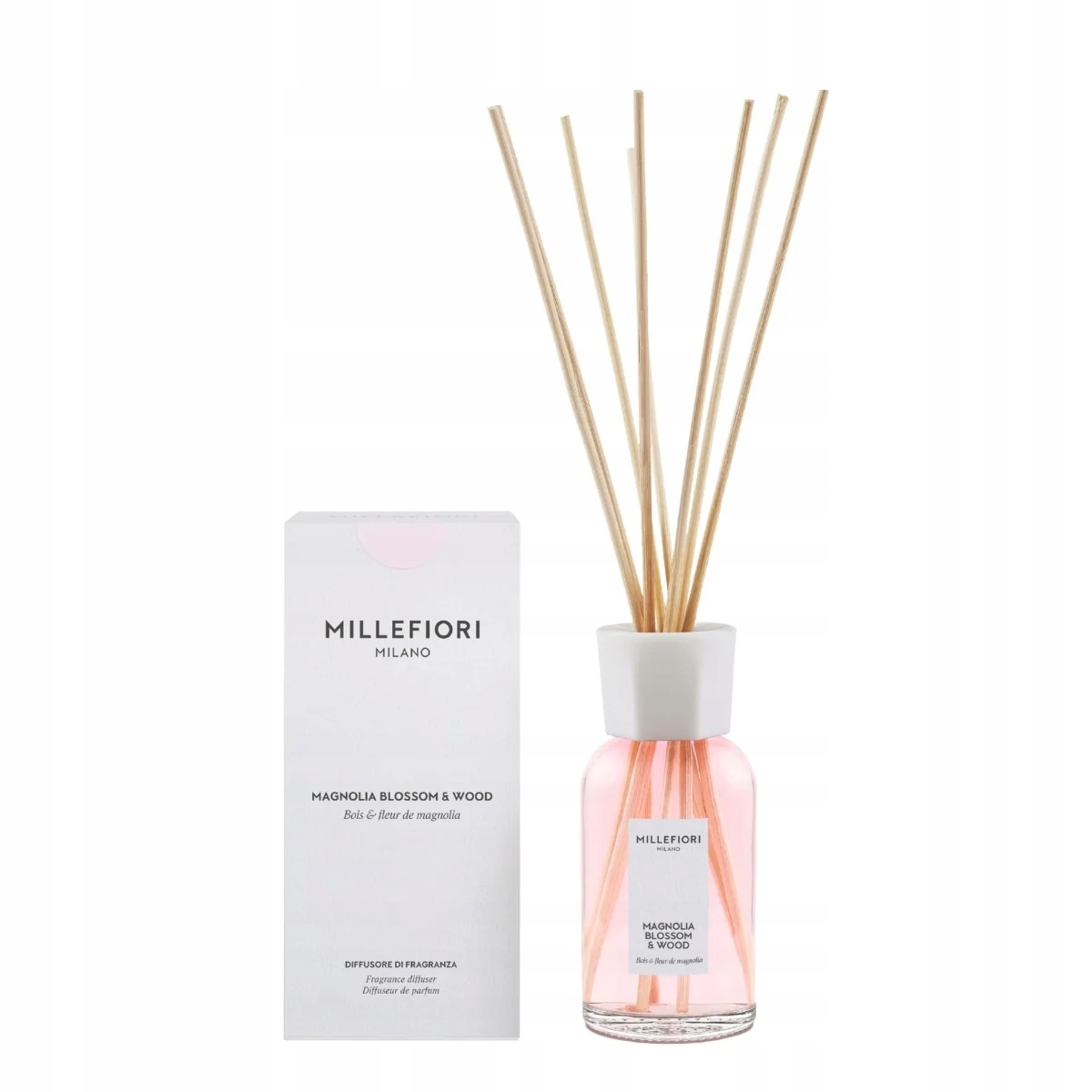 Dyfuzor pałeczki zapachowe Millefiori Magnolia Blossom & Wood – Elegancja w Twoim wnętrzu
