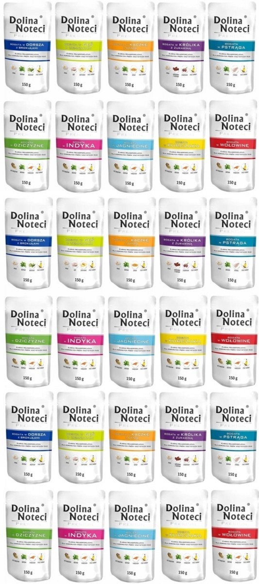 Mokra karma dla psa Dolina Noteci Premium Mix 10 x 150 g – Doskonały wybór dla Twojego pupila