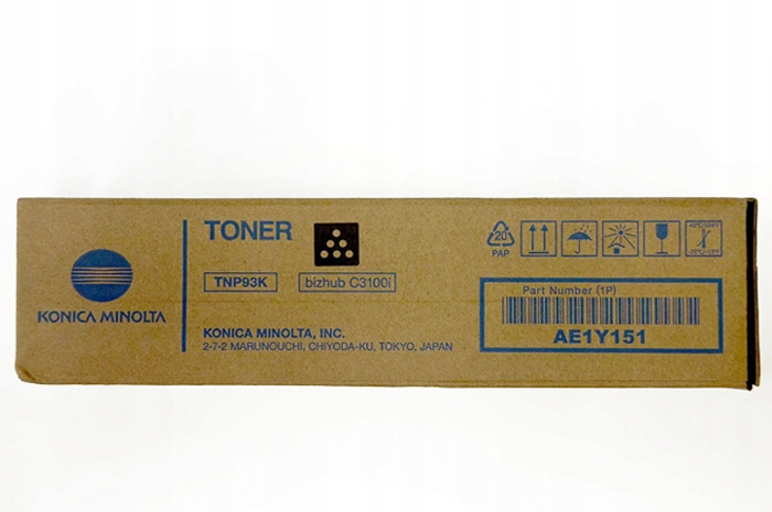 Oryginalny Toner Black Konica Minolta Bizhub C3100i (TNP93K, TNP-93K, AE1Y151) – Wysoka jakość wydruków