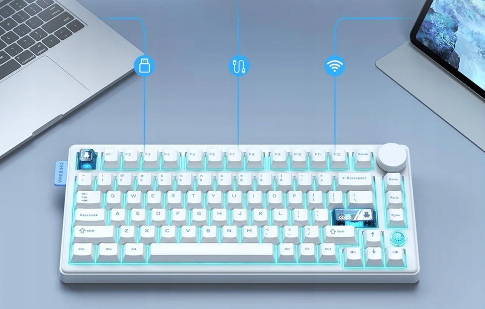 Trzy tryby połączenia: Bluetooth, 2.4GHz i przewodowe