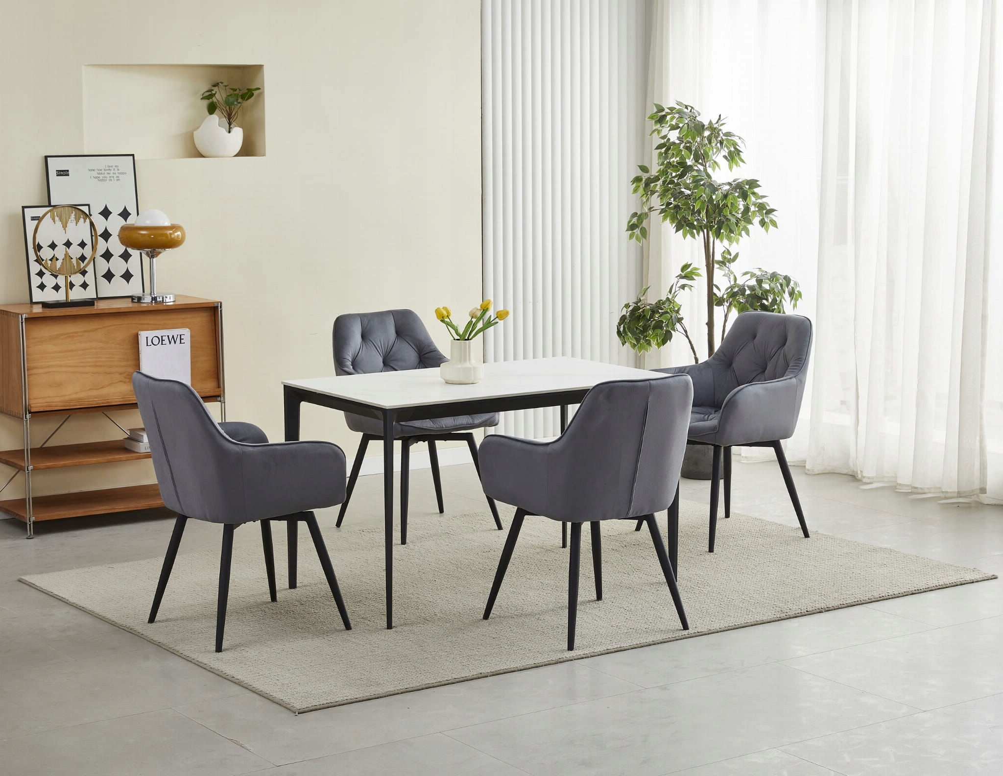 Wysokiej jakości materiał welurowy – Ciemnoszary aksamit