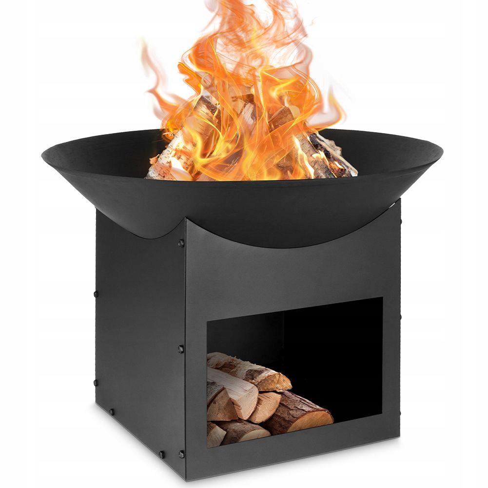 Palenisko ogrodowe metalowe czarne 56x41 cm – Idealne do Twojego ogrodu