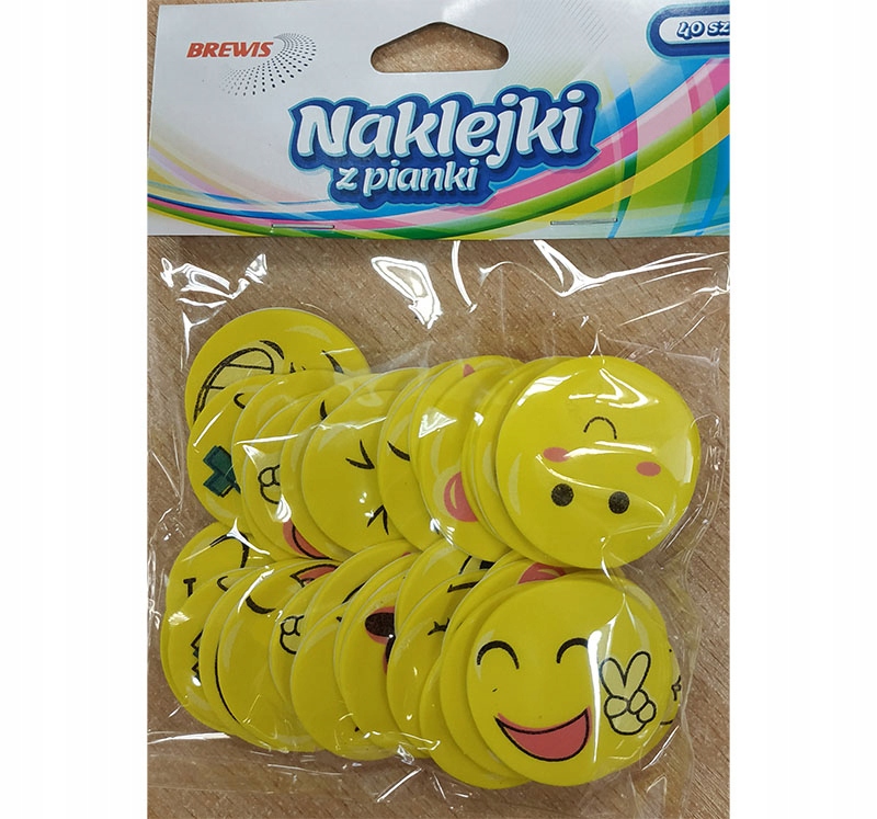 Naklejki piankowe Brewis – Uśmiechy 40 sztuk dla kreatywnych