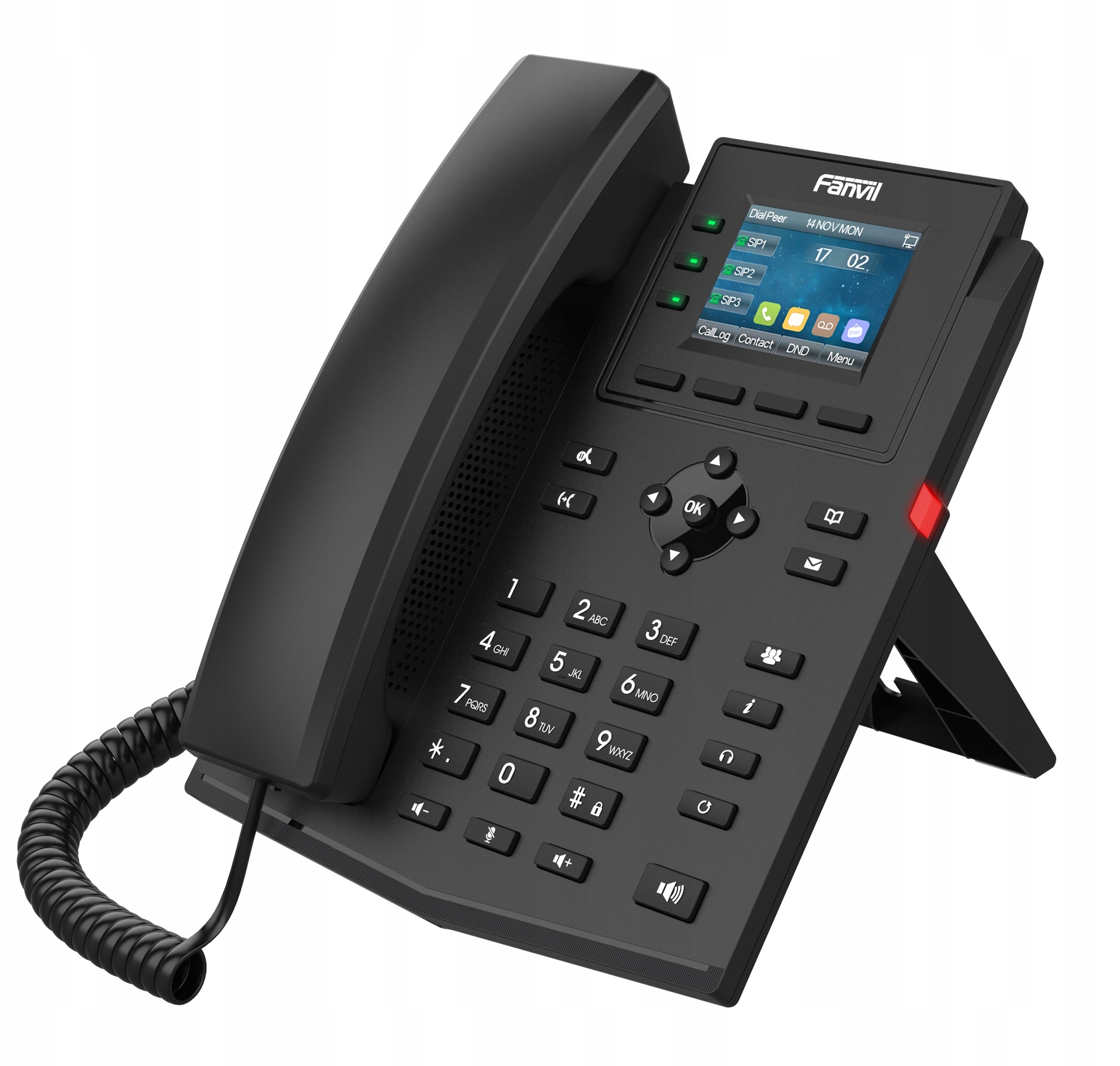 Telefon Fanvil X303P – Nowoczesny telefon VoIP z 4 liniami