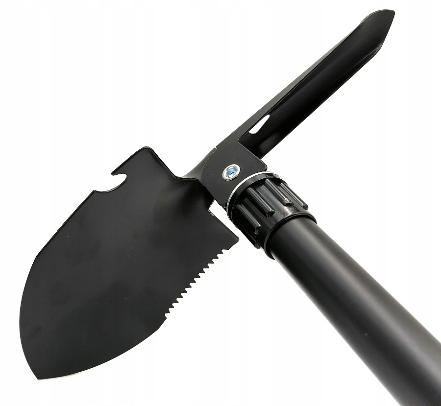 Funkcje 4w1: saperka, mini kilof, piła do drewna, otwieracz