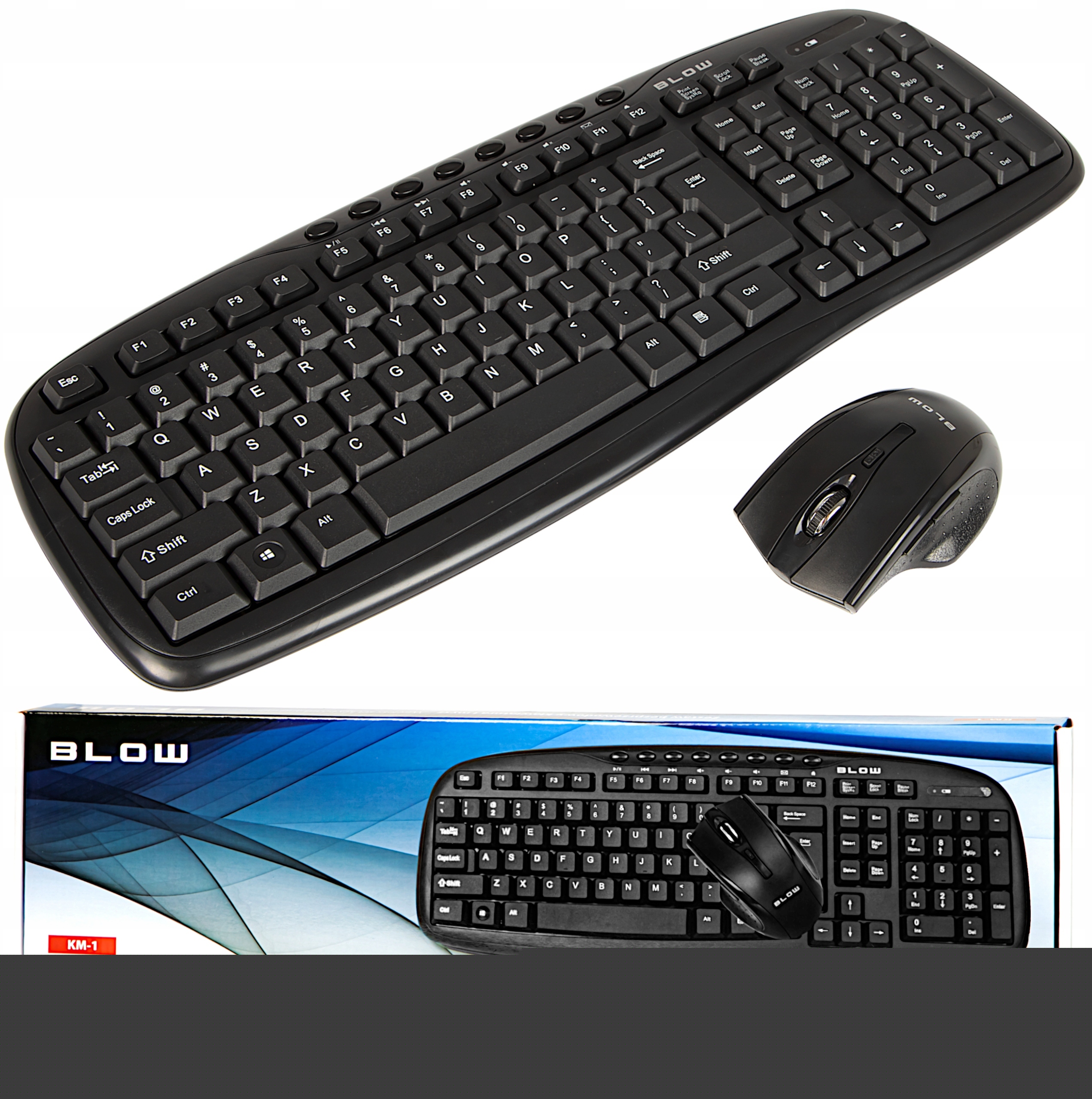 Wygodna klawiatura membranowa z pełnym układem QWERTY
