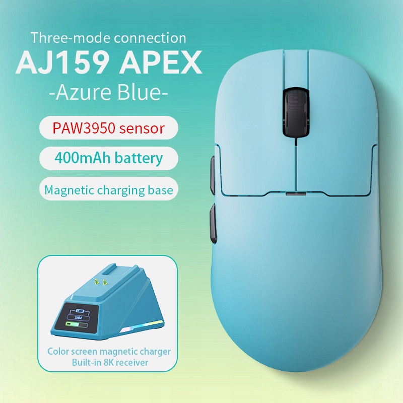 Mysz bezprzewodowa AJ159 APEX Blue – Wydajność i precyzja w grach
