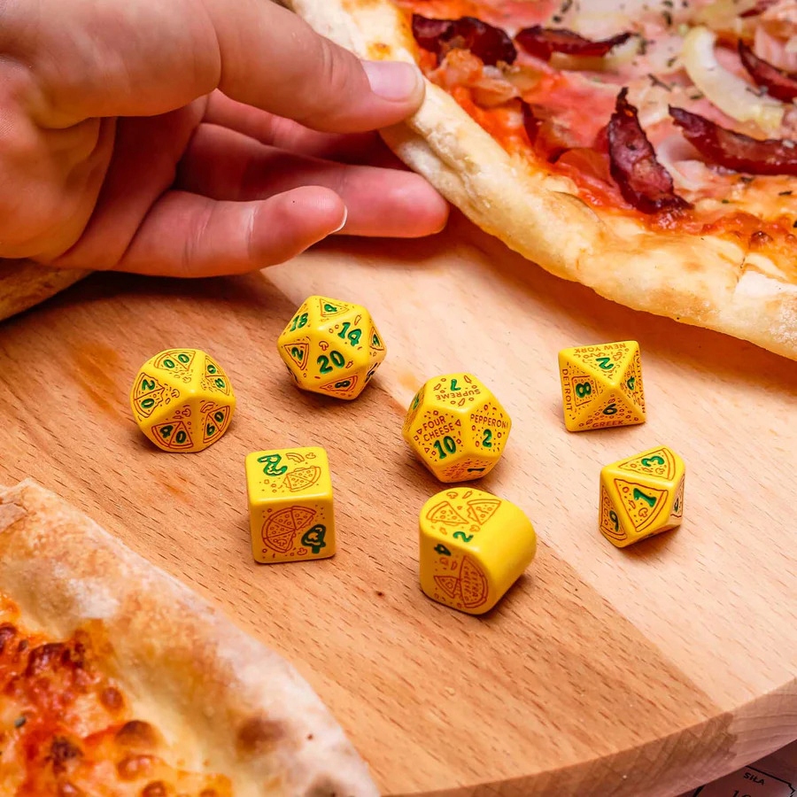 Zestaw Kości Pizza: Margherita – Kulinarna zabawa w grach RPG