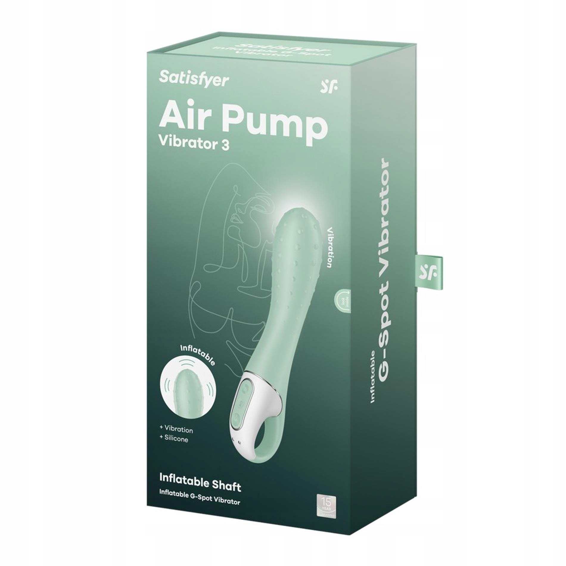 SATISFYER Air Pump Vibrator 3 – Pompowany wibrator do punktu G w kolorze miętowym