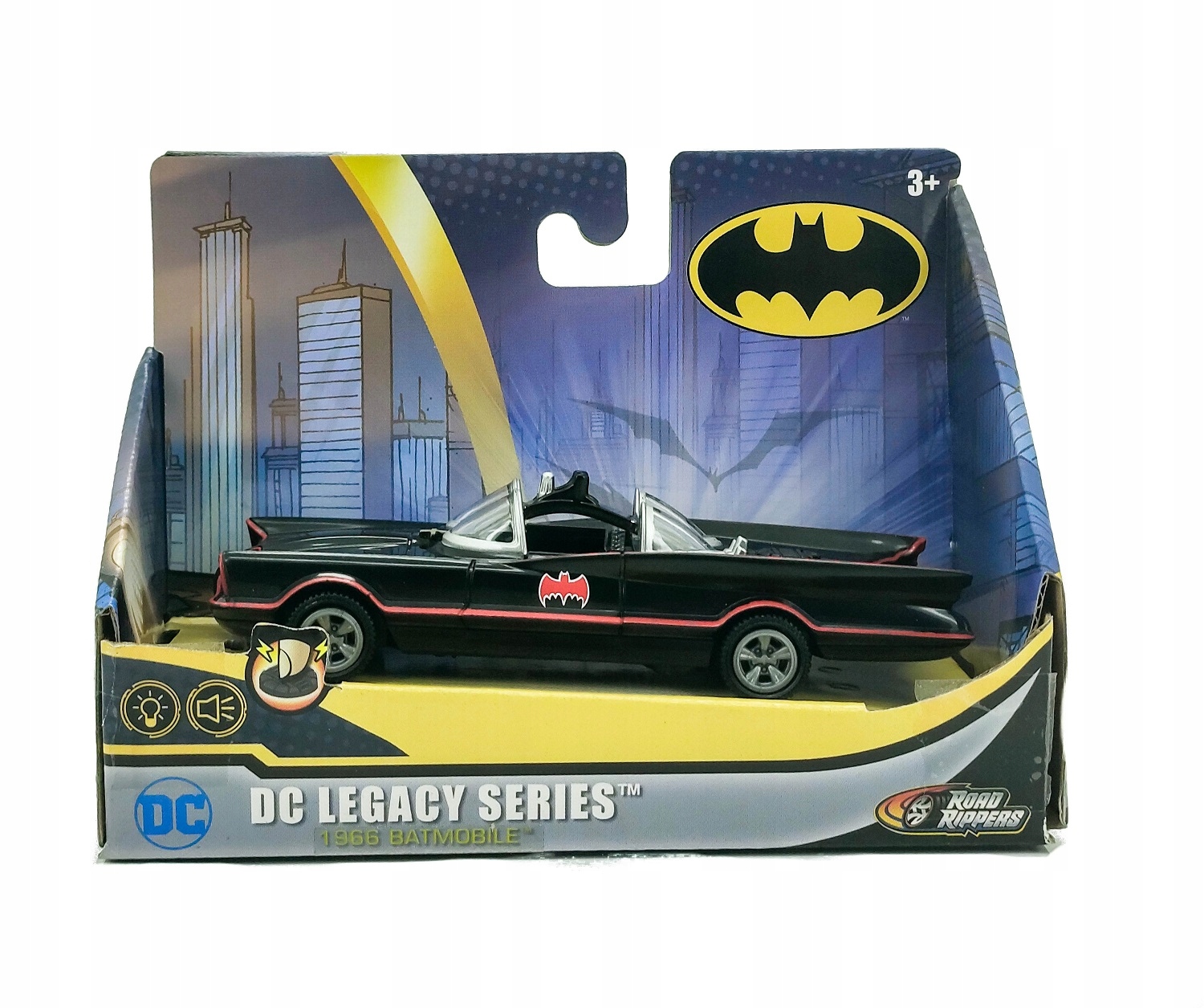 BATMOBILE MODEL 1966 ŚWIATŁO I DŹWIĘK ROAD RIPPERS Bohater Batman