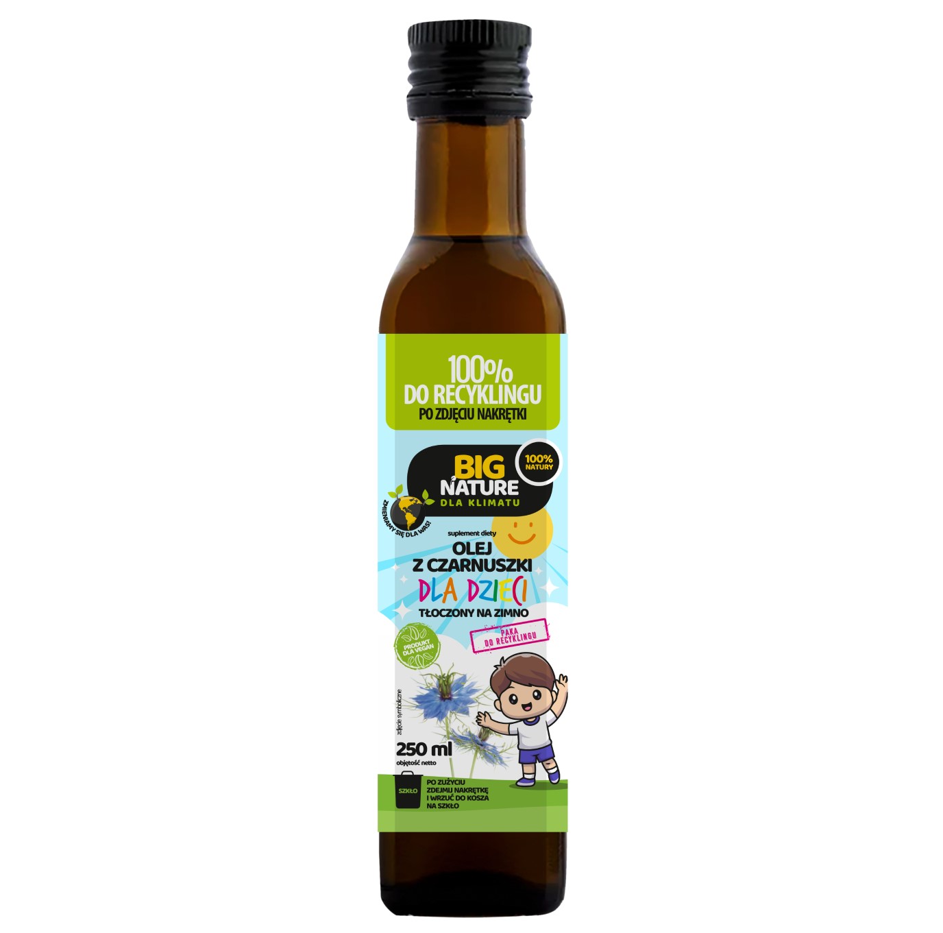 BIG NATURE - Olej z czarnuszki tłoczony na zimno dla dzieci 250ml