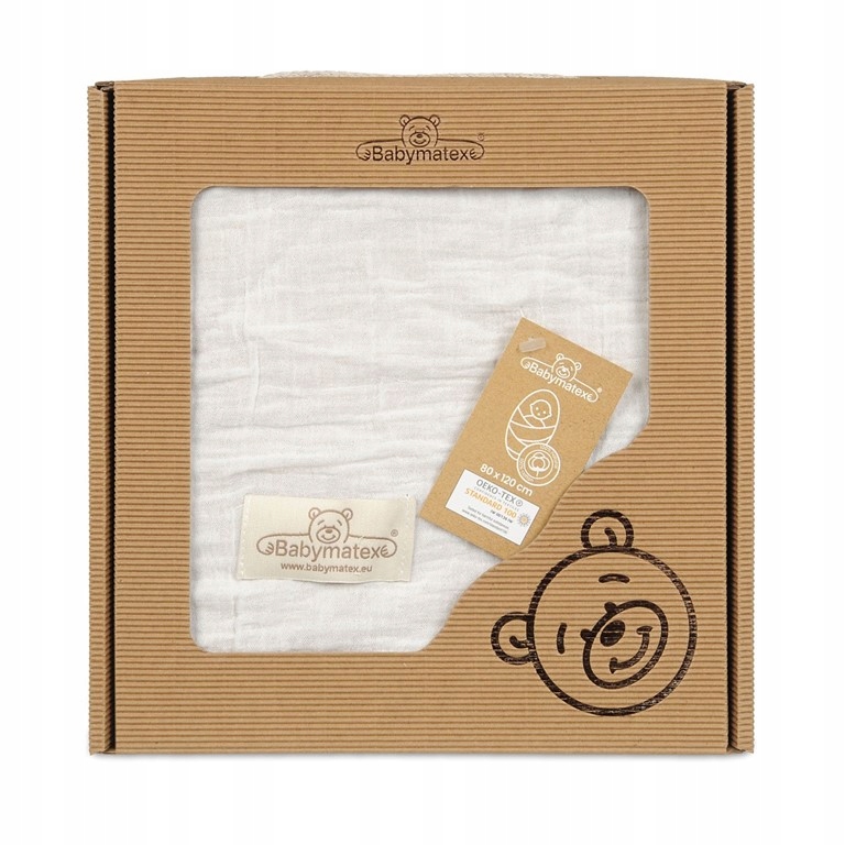 Kocyk-Otulacz MUSLIN w pudełku 80x120 – Idealny dla niemowląt