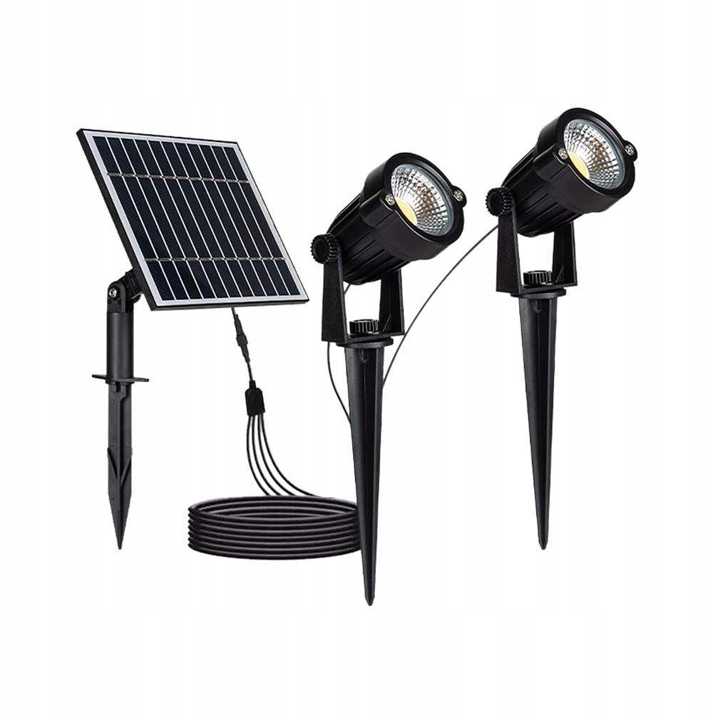 Zestaw 2x LED Zewnętrzna lampa solarna V-TAC – Oświetlenie ogrodowe na każdą porę