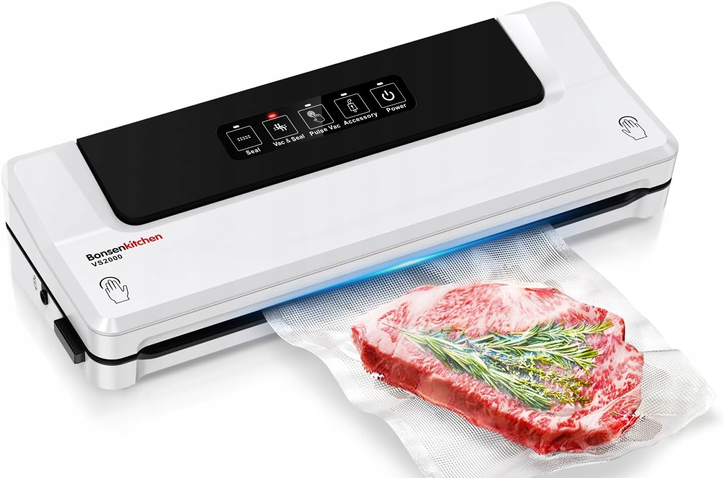 Zgrzewarka próżniowa do żywności Bonsenkitchen biała VS2000 – Idealne rozwiązanie dla Twojej kuchni