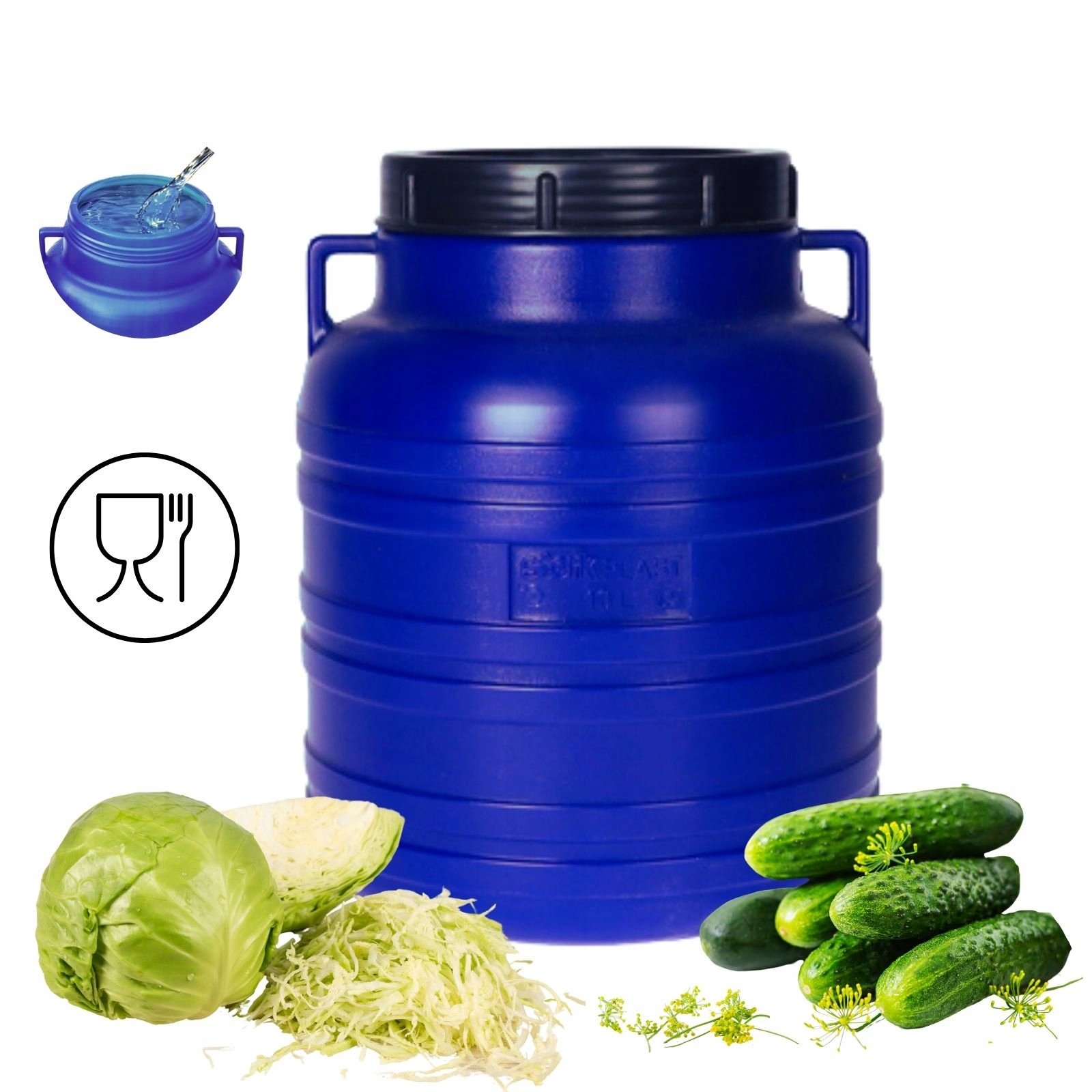 Beczka plastikowa 10 L do kiszenia kapusty i ogórków – Idealny wybór na każdą porę roku