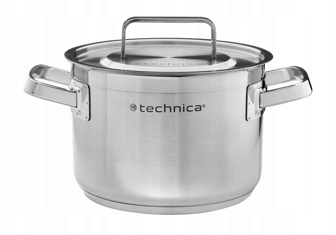 Garnek średni 4,4 l o średnicy 200 mm z pokrywką ze stali nierdzewnej | TECHNICA, Platinum Line