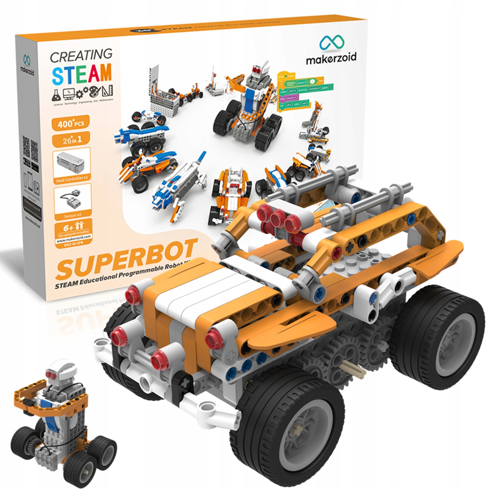 Makerzoid Superbot – Zestaw edukacyjnych klocków do kodowania