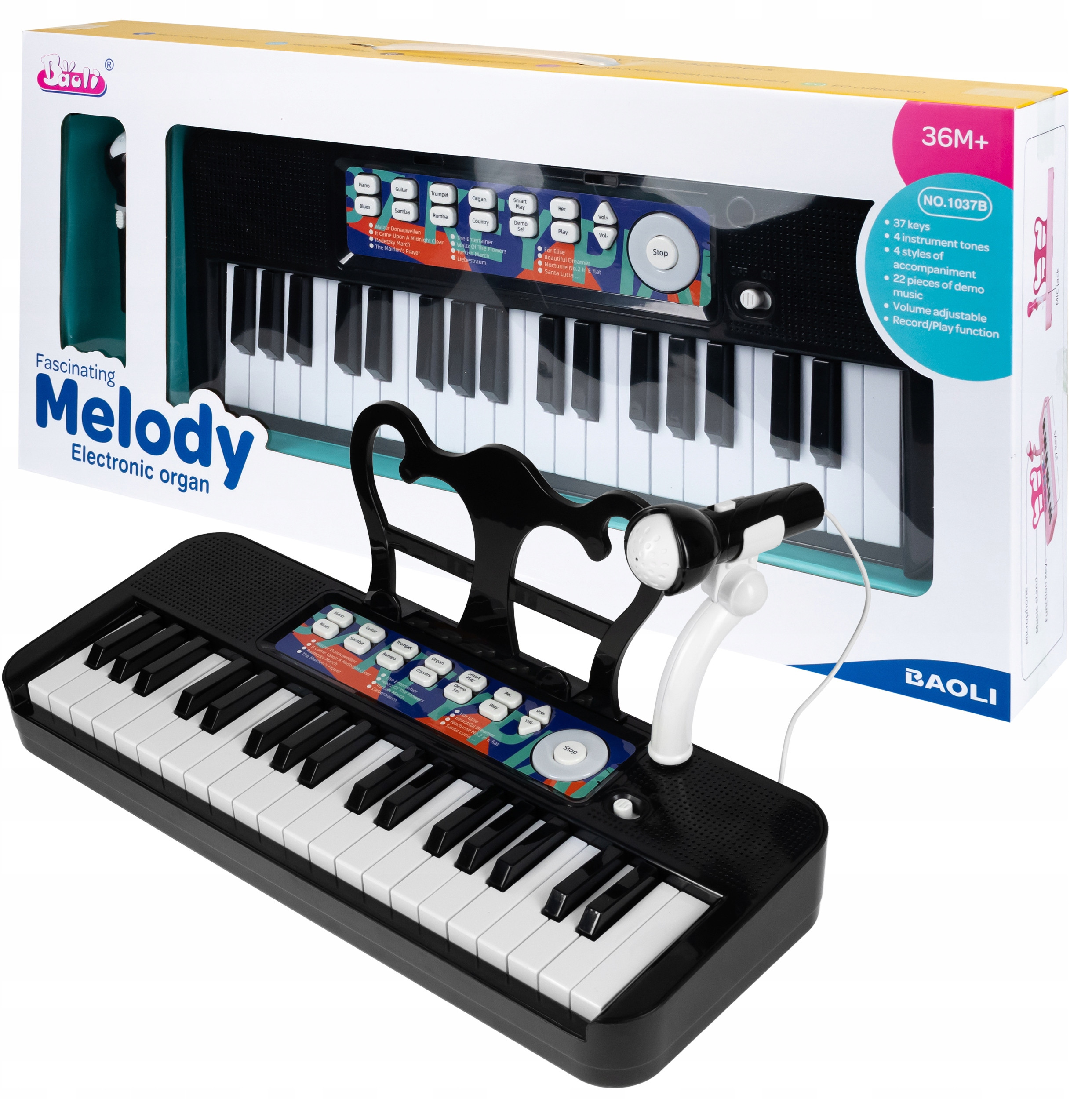 Multimedialny Keyboard Dla Dzieci – Pianino z Efektami Świetlnymi