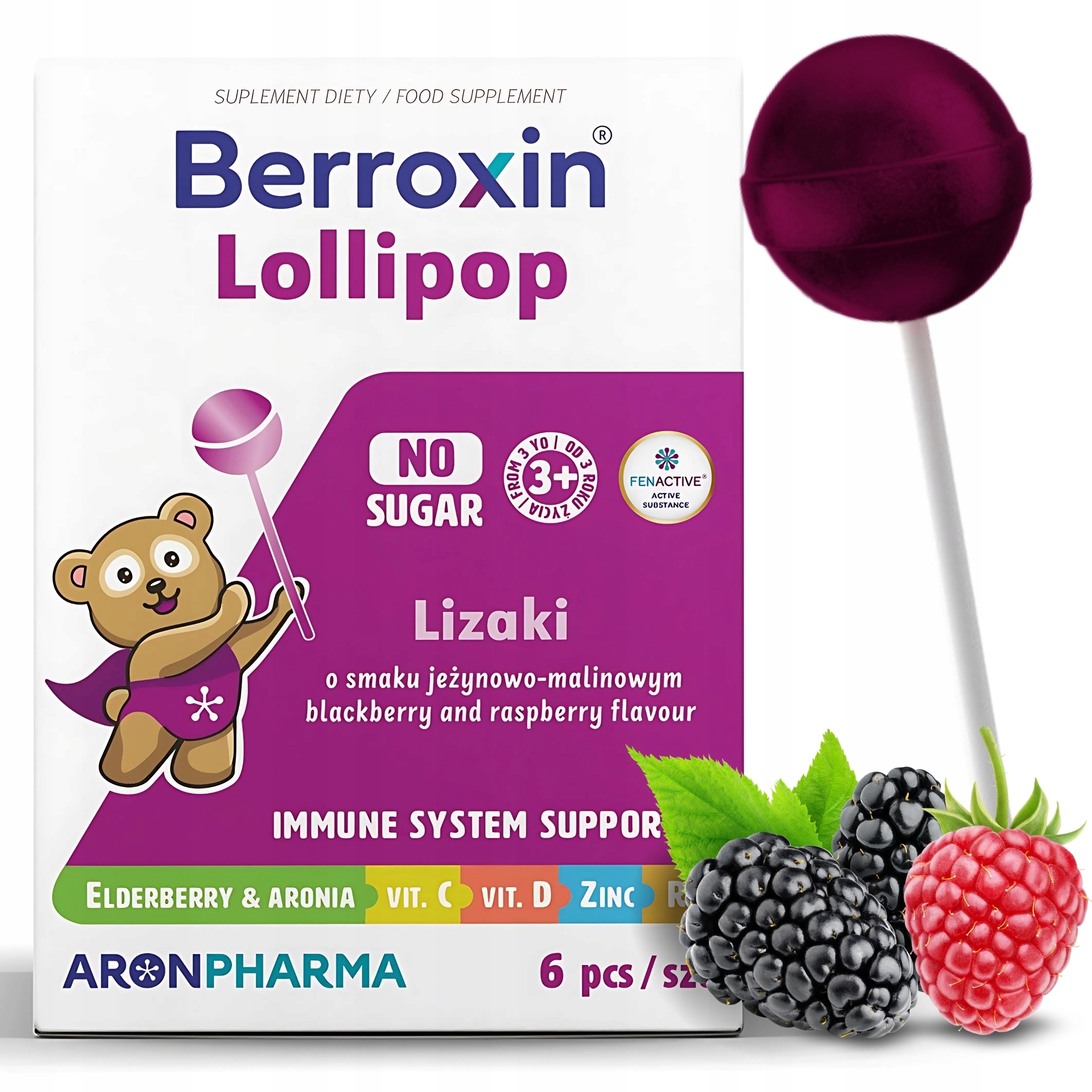 AronPharma Berroxin Lollipop Box – Lizaki na odporność dla dzieci