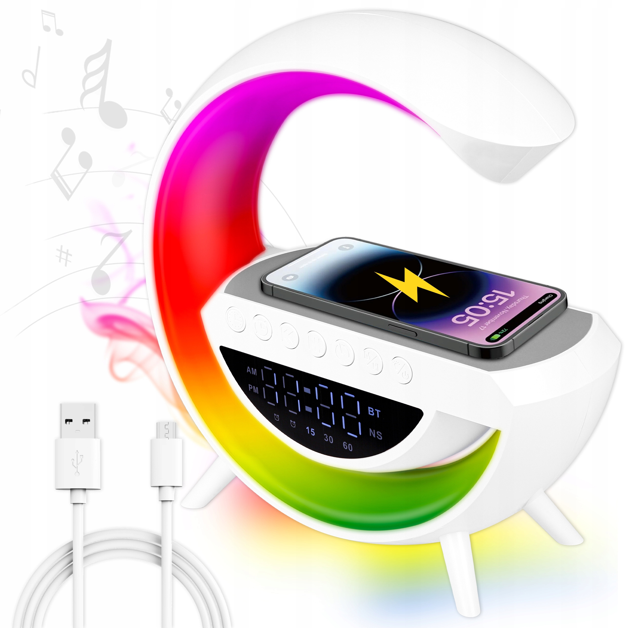 Lampa biurkowa LED RGB 5W z głośnikiem – Nowoczesne oświetlenie do Twojego biura