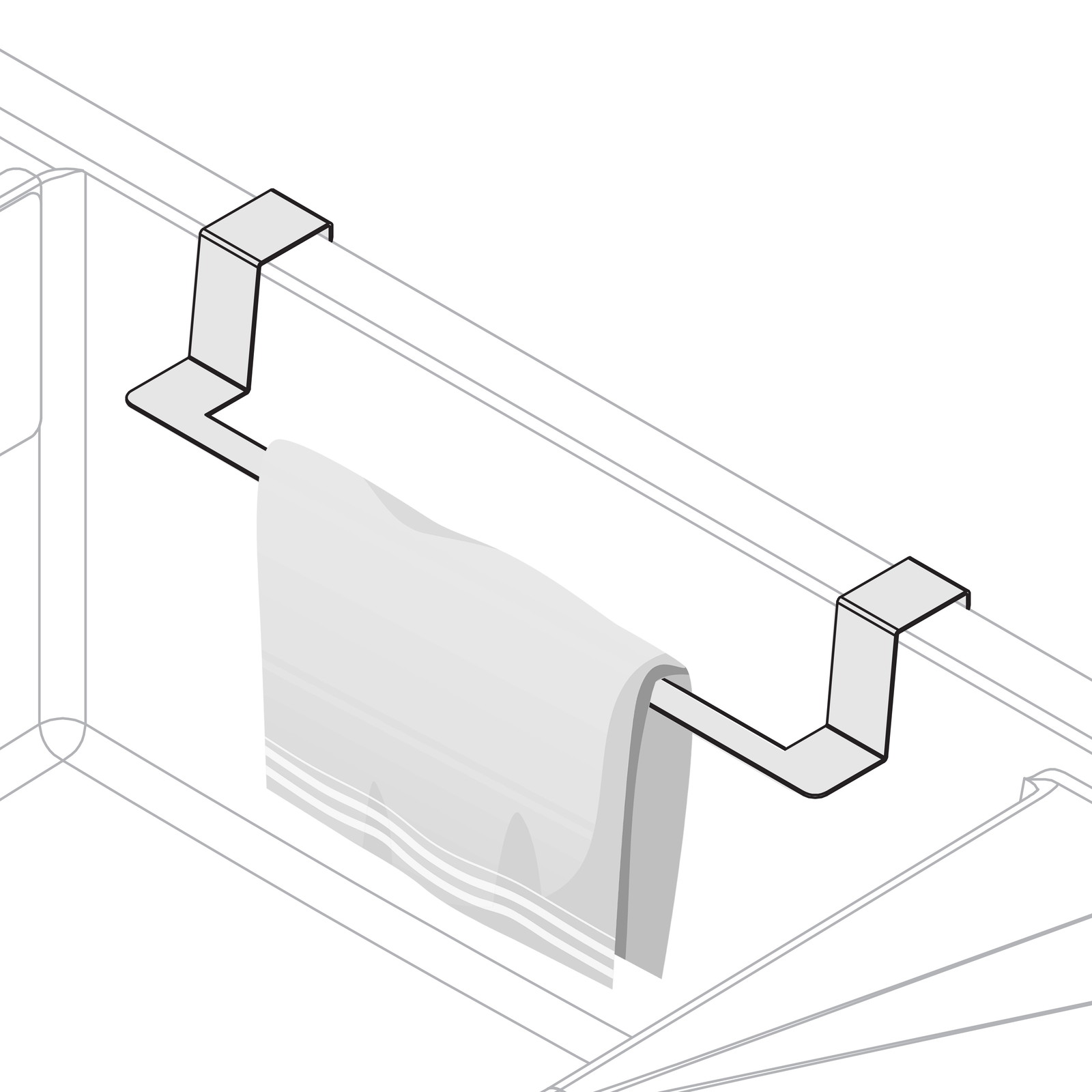 Możliwość dokupienia relingu na ściereczkę, który idealnie pasuje do tego modelu