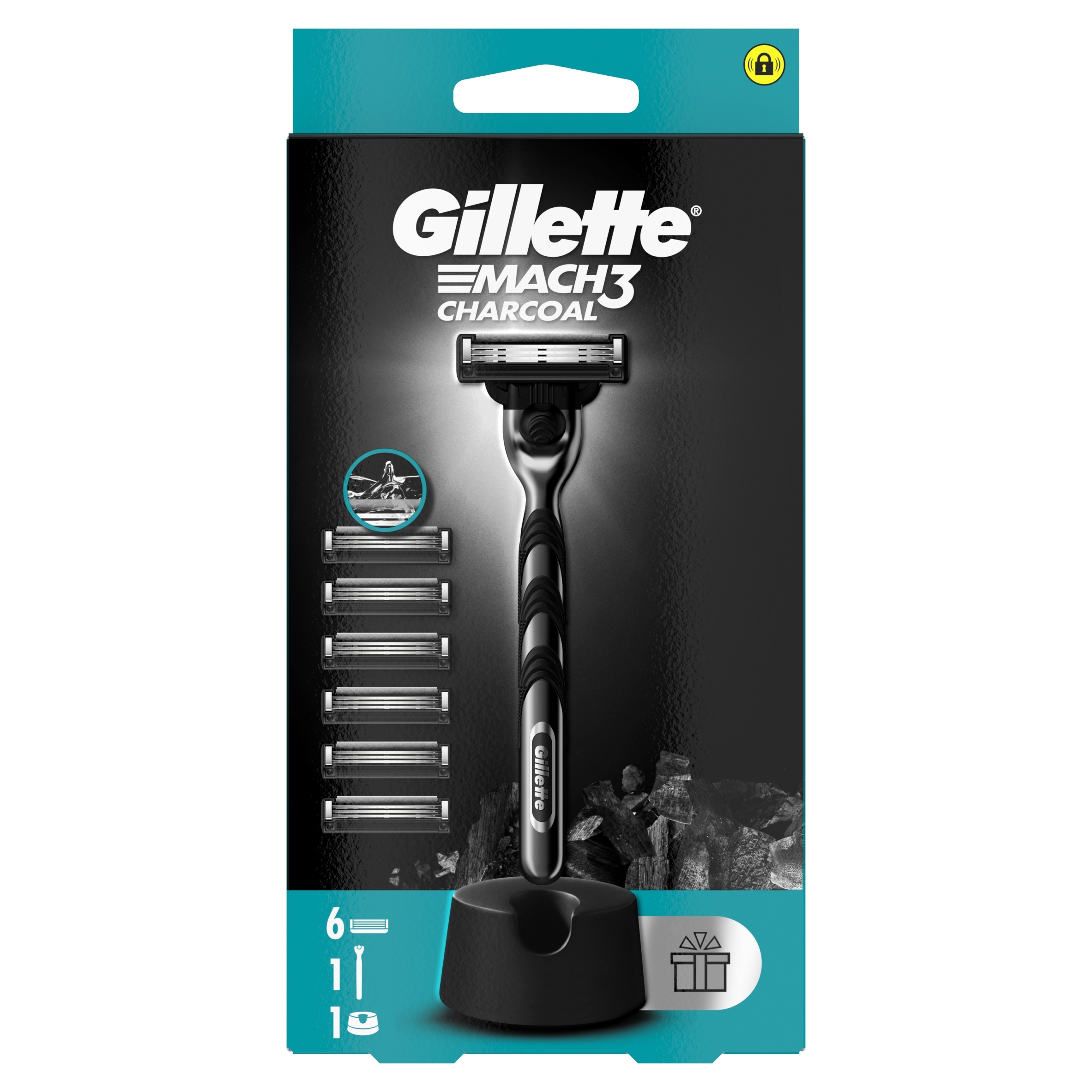 Skustuvo rinkinys Gillette Mach3 Charcoal – Doskonałe golenie dla mężczyzn
