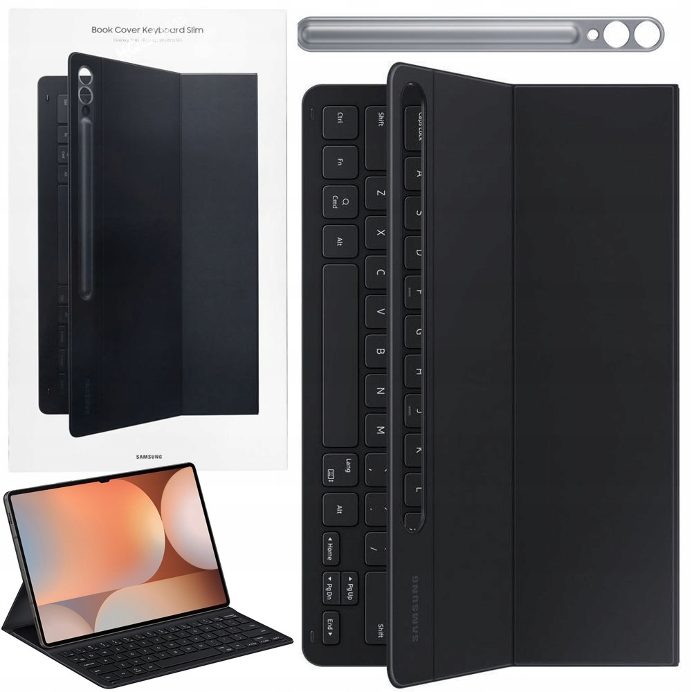 Samsung Book Cover Keyboard Slim do Galaxy Tab S10+ | S9+ | Czarne – Idealne połączenie stylu i funkcjonalności