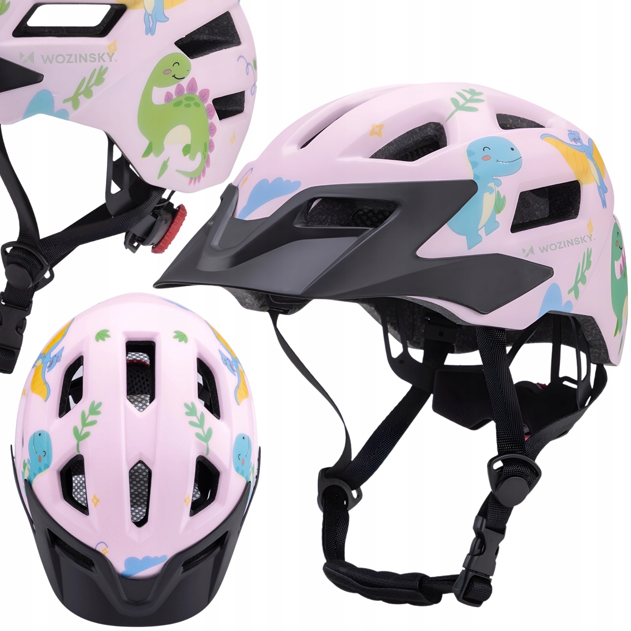 Dziecięcy Kask Rowerowy MTB Wozinsky z Odpinanym Daszkiem XS – Bezpieczna Jazda dla Najmłodszych