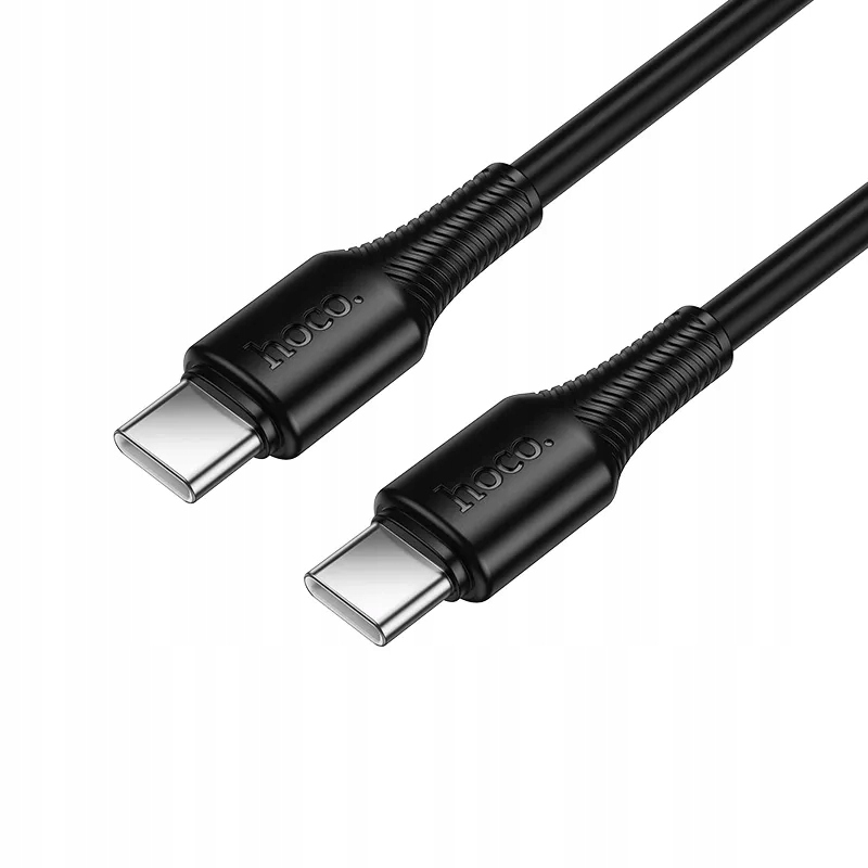 Kabel USB C do USB C Hoco 3A 60W 1 m X120 czarny – Szybkie ładowanie i transfer danych