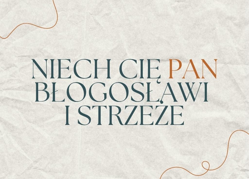 Karnet - Niech Cię Pan - napisy – Wyjątkowa kartka okolicznościowa
